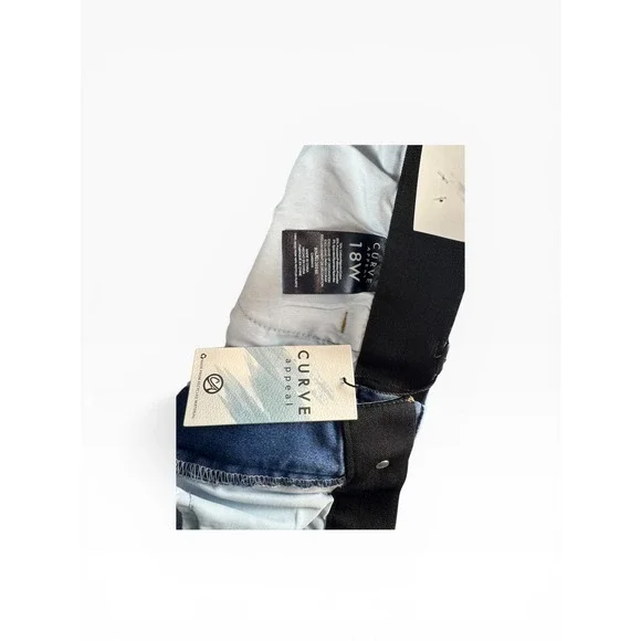 Curve Appeal Womens 18W High Rise Skinny Jeans Comfort Waist Blue Denim NEW - Picture 7 of 8